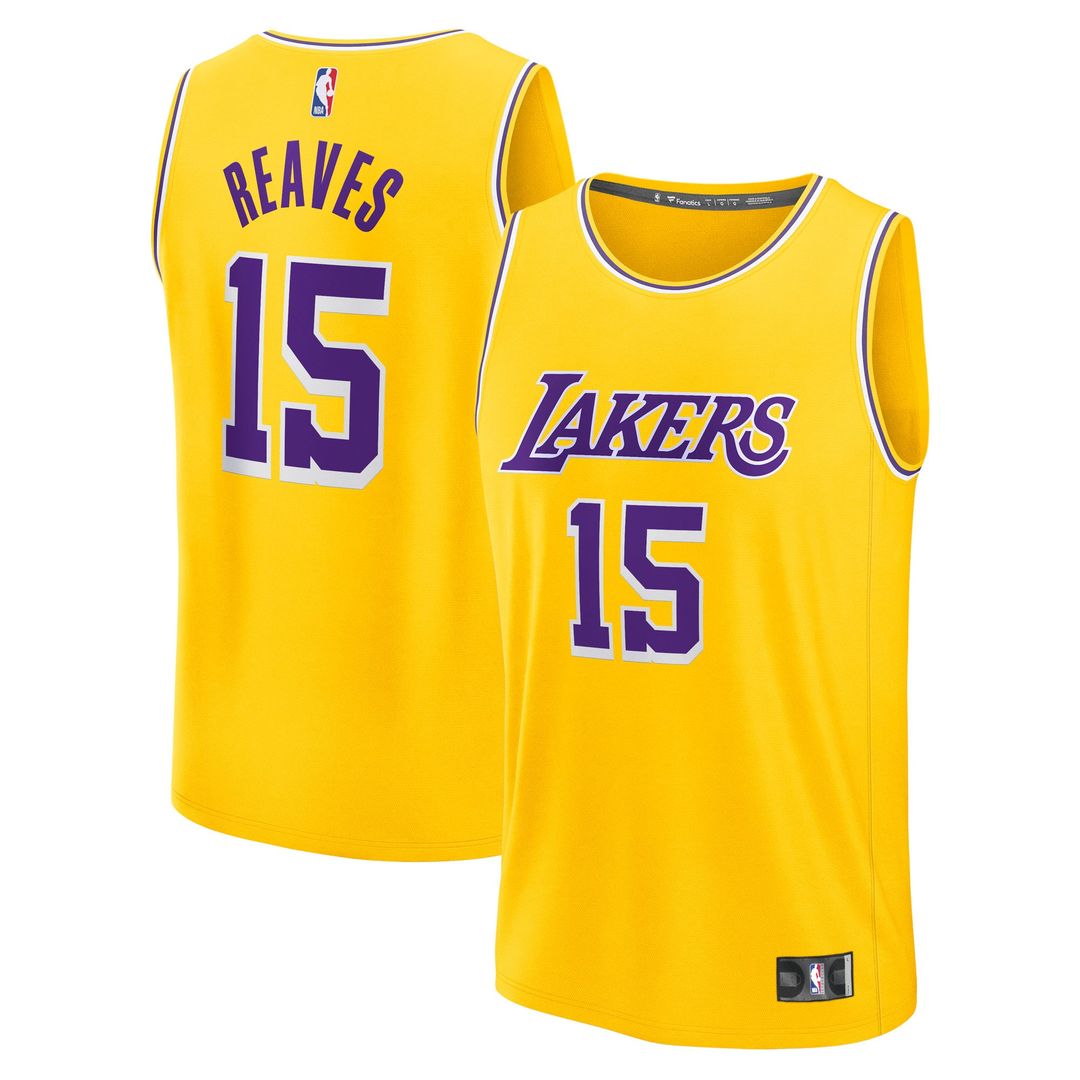 Austin Reaves Los Angeles Lakers Fanatics Fast Break Replica Jersey - Gold - Icon Edition