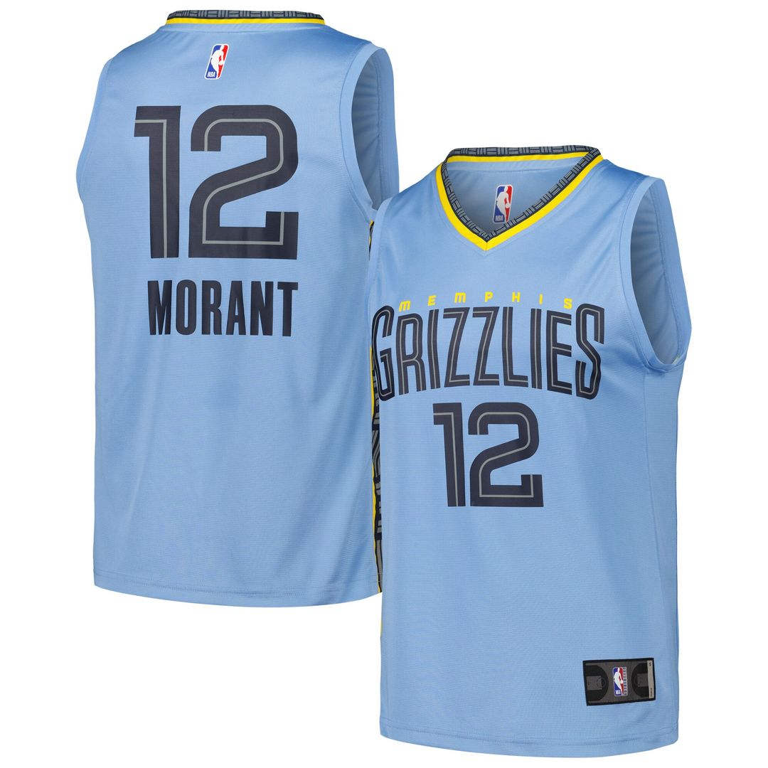 Ja Morant Memphis Grizzlies Fanatics Fast Break Player Replica Jersey - Statement Edition - Light Blue