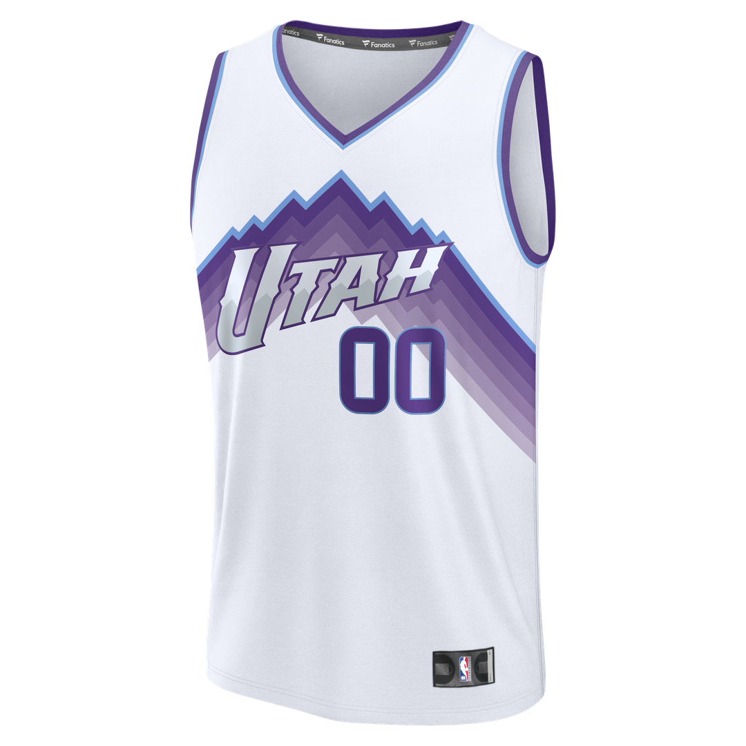 Utah Jazz Fanatics Fast Break Custom Jersey - Statement Edition - Black
