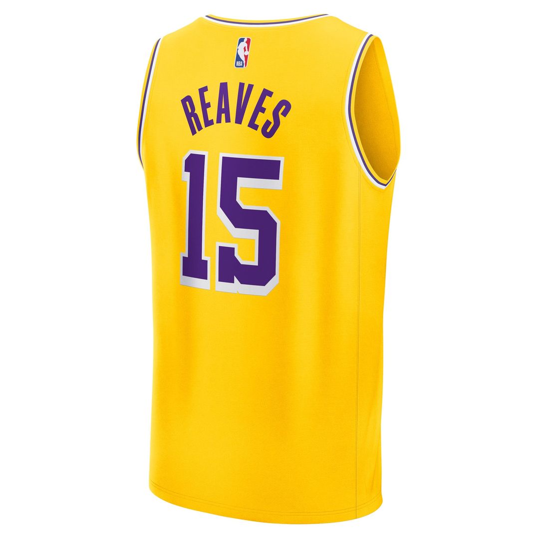 Austin Reaves Los Angeles Lakers Fanatics Fast Break Replica Jersey - Gold - Icon Edition