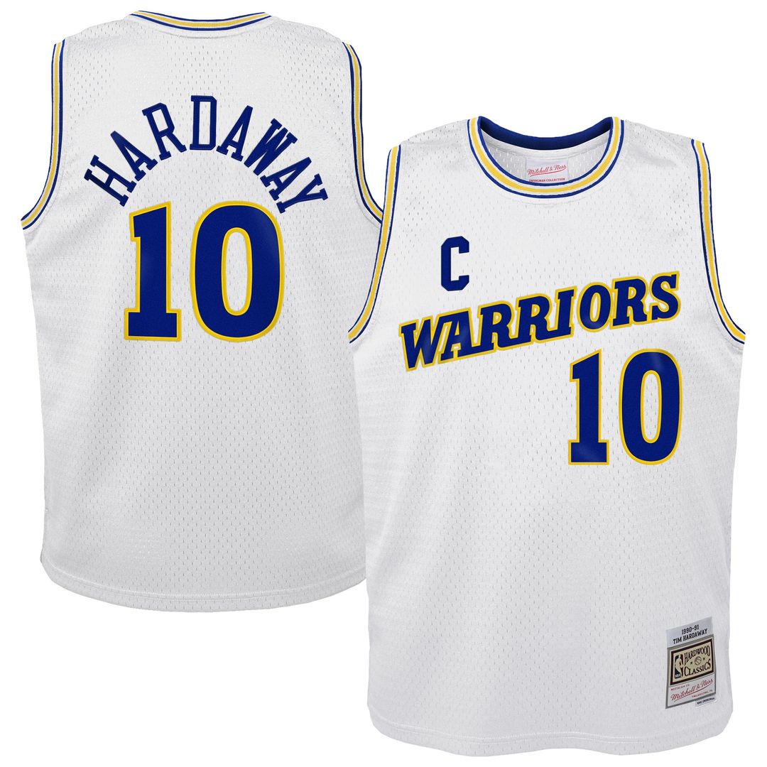 Tim Hardaway Golden State Warriors Mitchell & Ness Youth 1990 - 91 Hardwood Classics Swingman Throwback Home Jersey - White