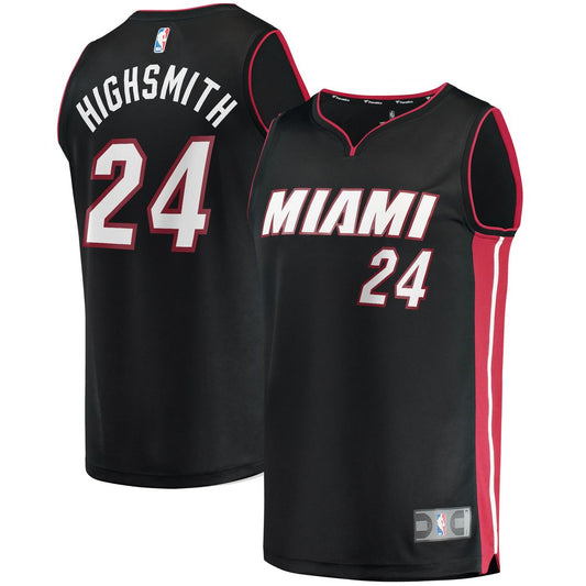 Haywood Highsmith Miami Heat Fanatics 2021/22 Fast Break Replica Jersey - Icon Edition - Black