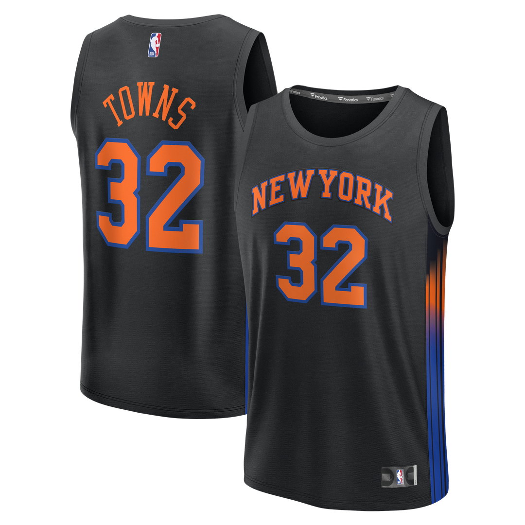 Karl - Anthony Towns New York Knicks Fanatics Youth Fast Break Jersey - Statement Edition - Black