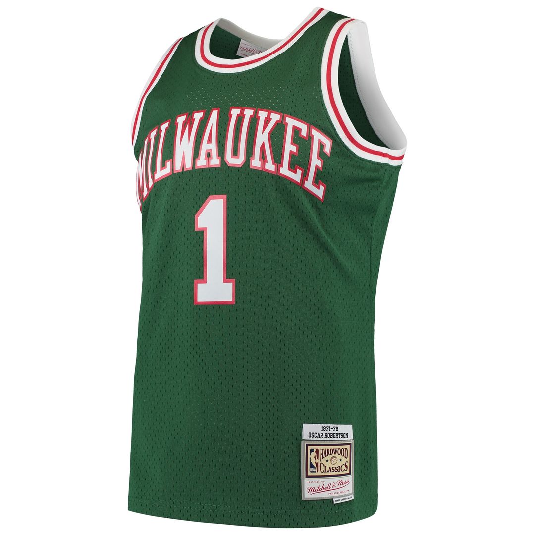 Oscar Robertson Milwaukee Bucks Mitchell & Ness Hardwood Classics Swingman Jersey - White