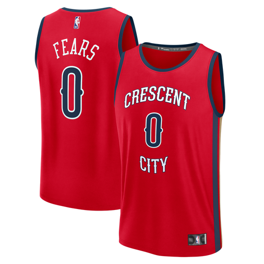 Jeremiah Fears New Orleans Pelicans Fanatics Fast Break Player Replica Jersey - Statement Edition - Red
