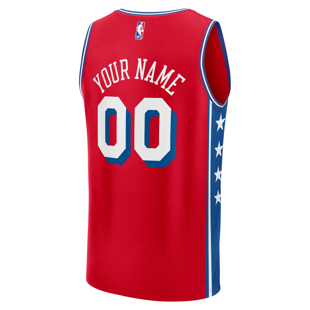 Philadelphia 76ers Fanatics Fast Break Custom Jersey - Association Edition - White