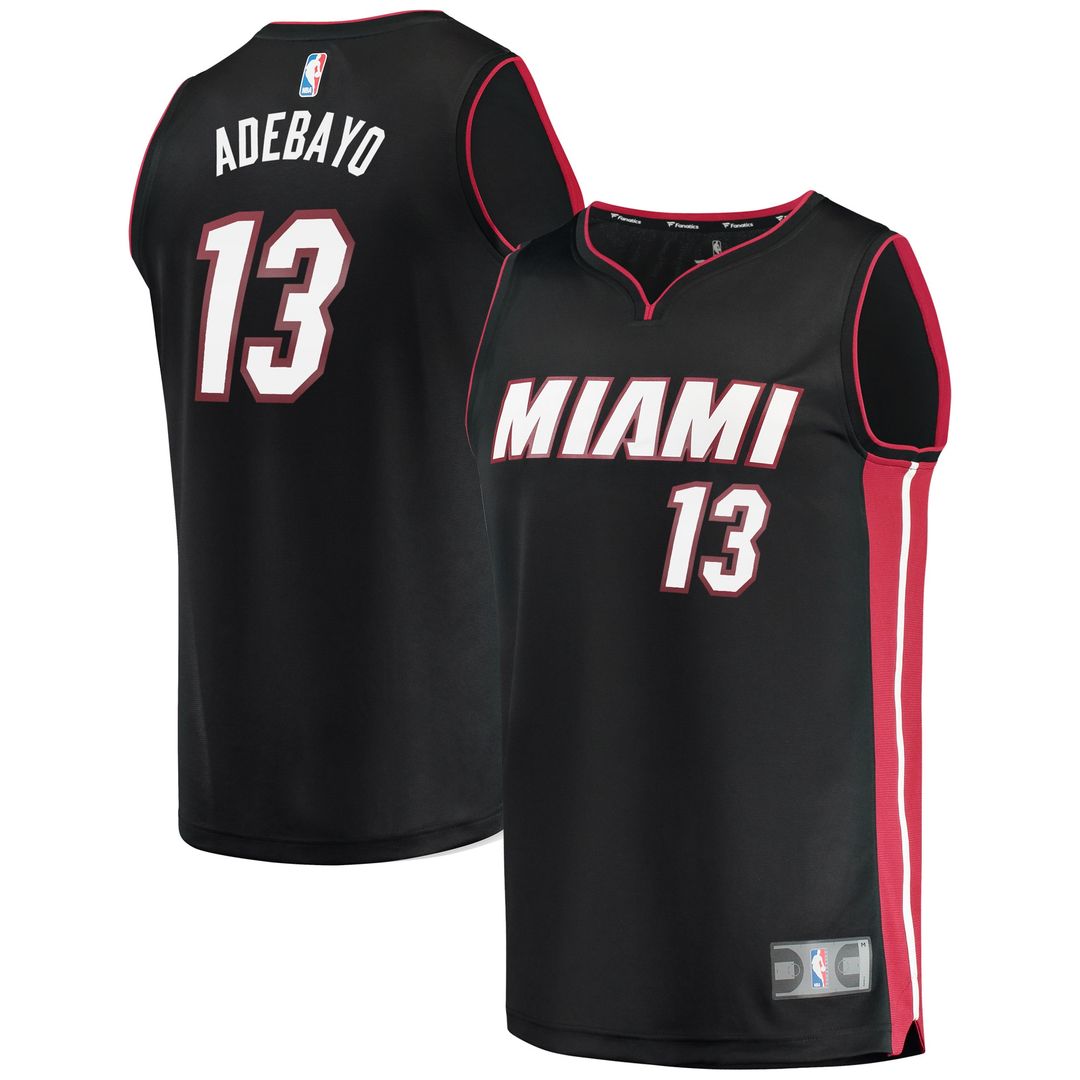 Bam Adebayo Miami Heat Fanatics Fast Break Player Replica Jersey - Icon Edition - Black