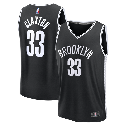 Nic Claxton Brooklyn Nets Fanatics Fast Break Replica Jersey - Black - Icon Edition