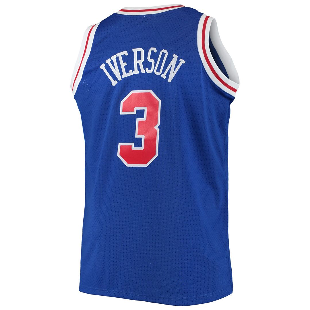 Allen Iverson Philadelphia 76ers Mitchell & Ness 2000/01 Big & Tall Hardwood Classics Swingman Jersey - Black