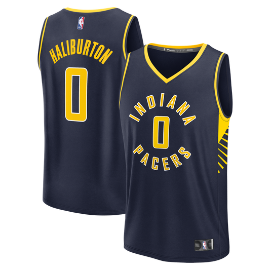 Tyrese Haliburton Indiana Pacers Fanatics Fast Break Replica Jersey - Navy - Icon Edition