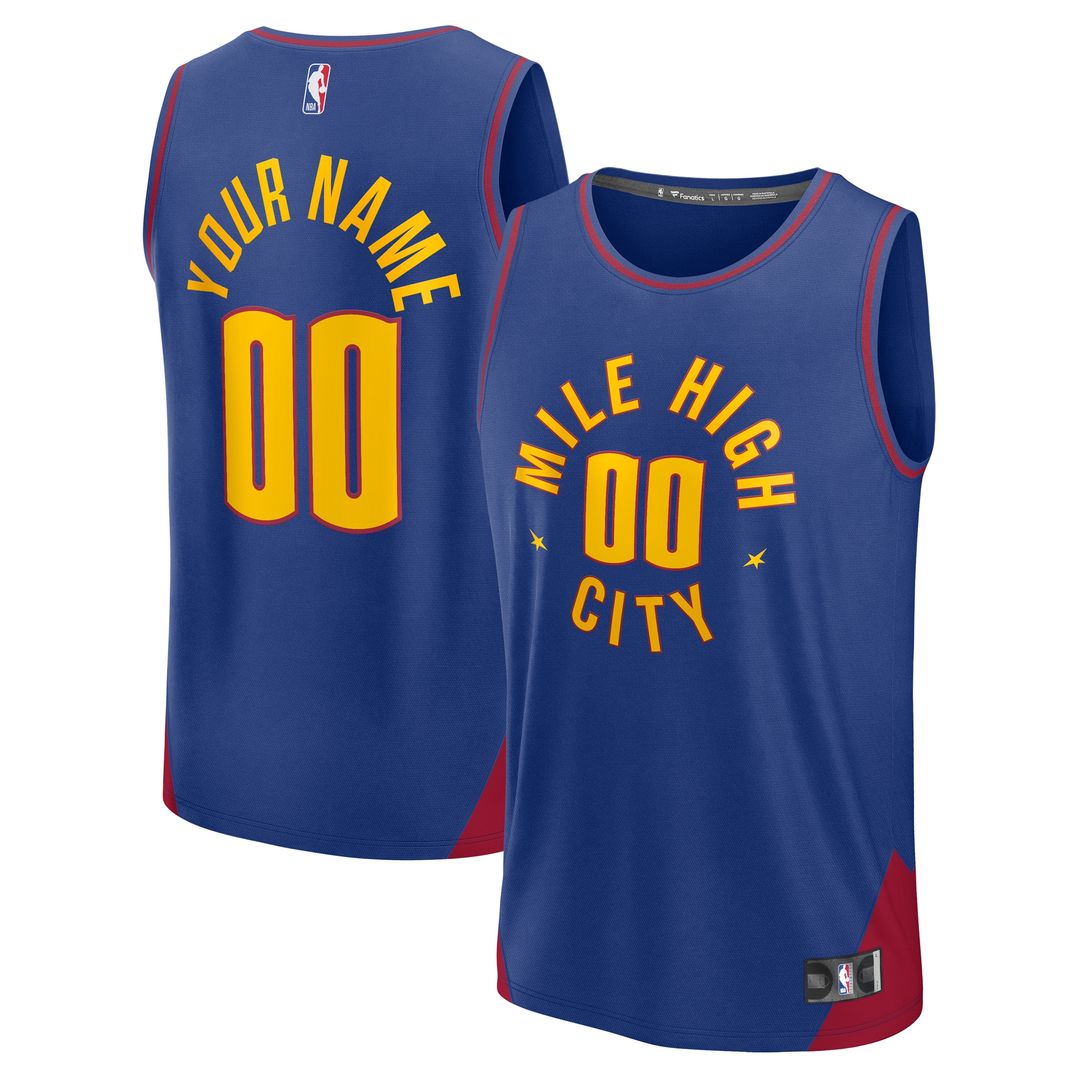 Denver Nuggets Fanatics Fast Break Custom Jersey - Icon Edition - Navy