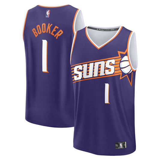 Devin Booker Phoenix Suns Fanatics Youth Fast Break Player Replica Jersey - Icon Edition - Purple