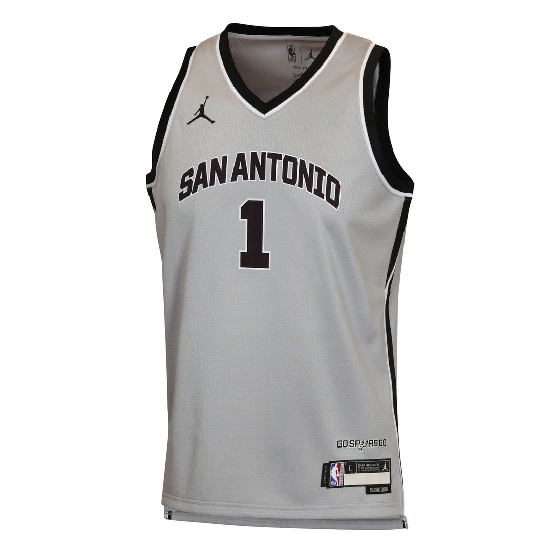 Victor Wembanyama San Antonio Spurs Jordan Brand Youth Swingman Jersey - Statement Edition - Silver