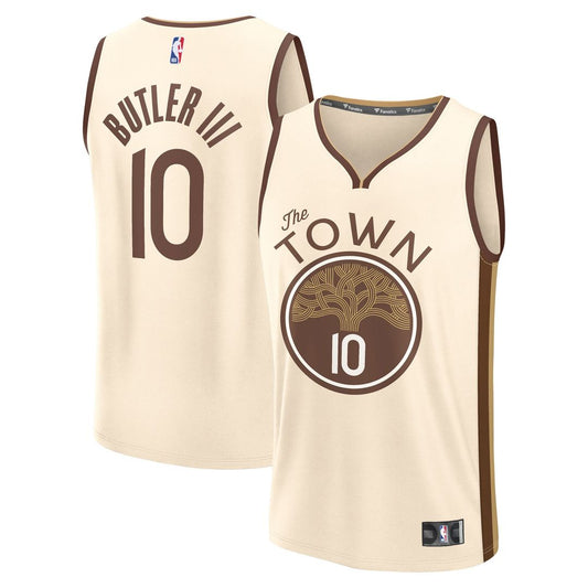 Jimmy Butler III Golden State Warriors Fanatics Youth 2025/26 City Edition Fast Break Jersey - Tan