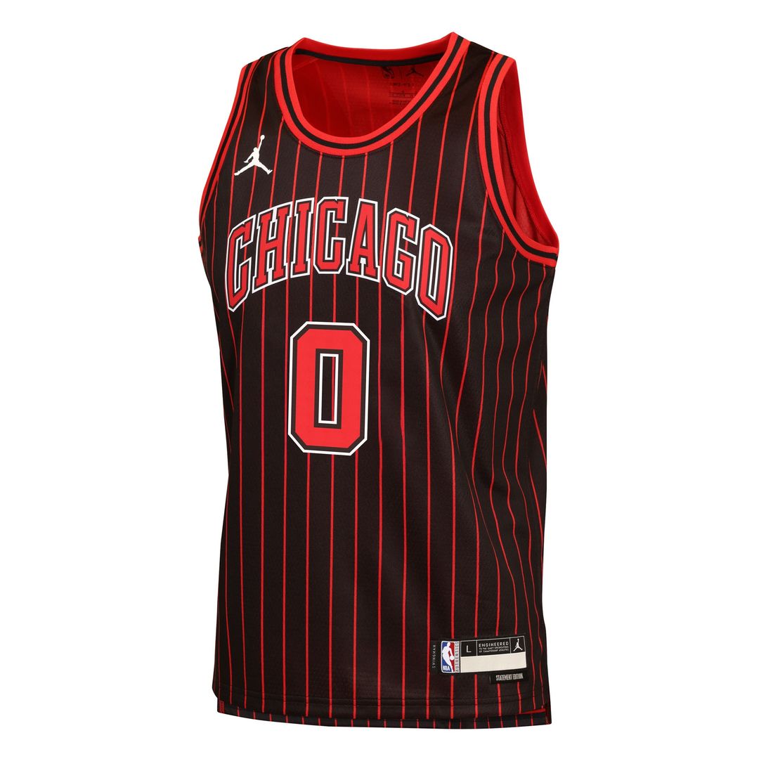 Coby White Chicago Bulls Jordan Brand Youth Swingman Jersey - Statement Edition - Black