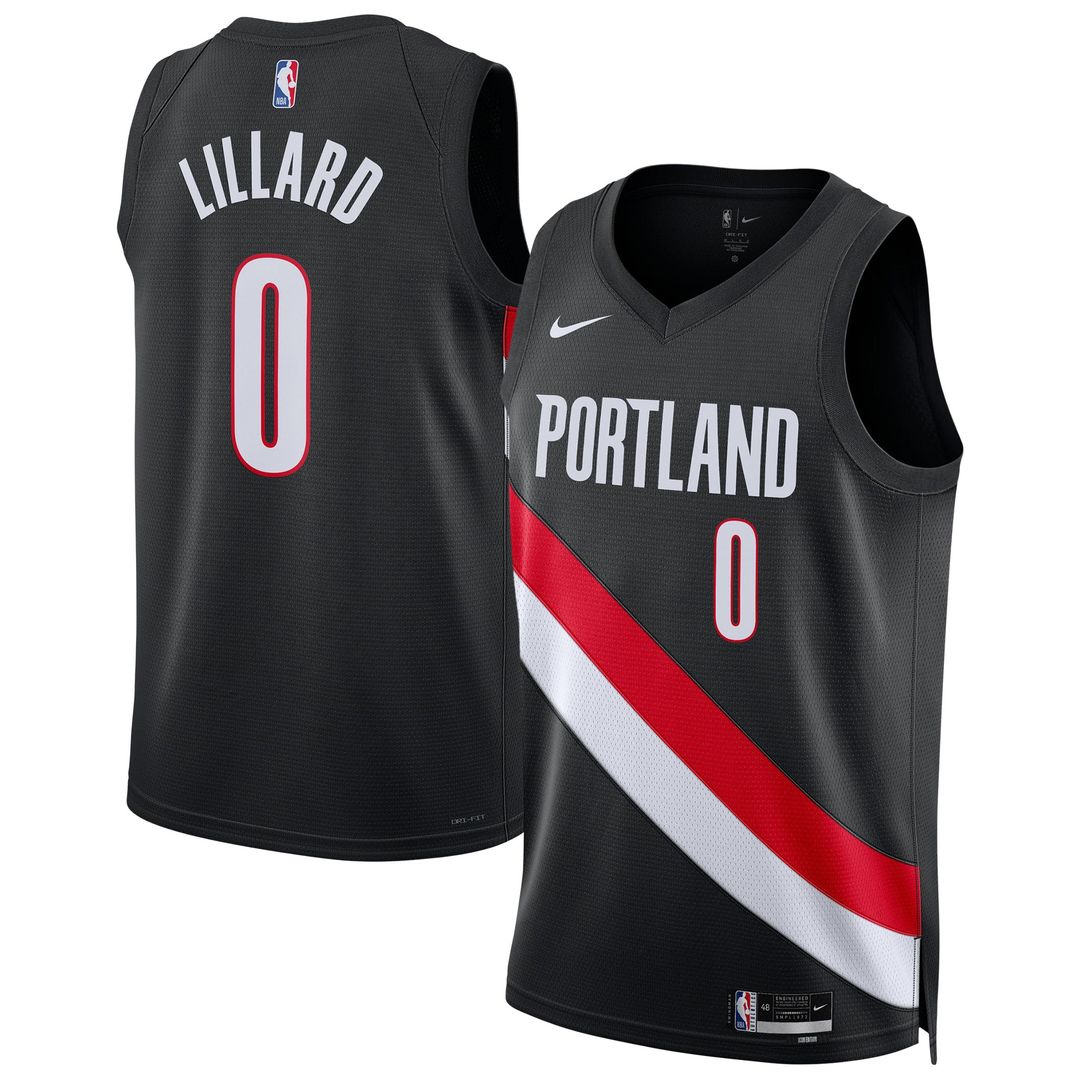 Damian Lillard Portland Trail Blazers Nike Unisex Player Swingman Jersey - Icon Edition - Black