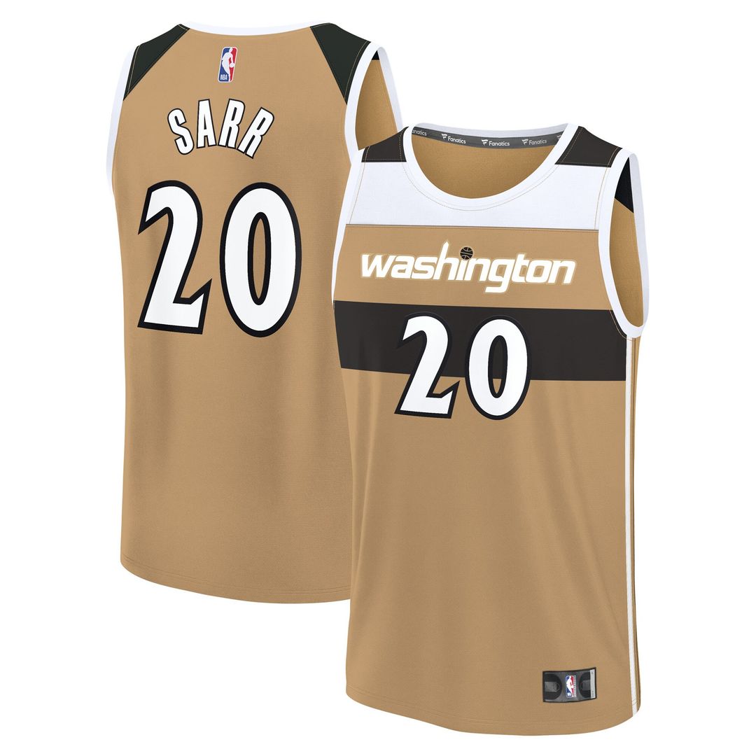 Alex Sarr Washington Wizards Fanatics Youth Fast Break Jersey - City Edition - Gold