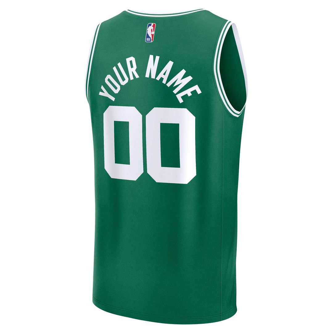 Boston Celtics Fanatics Youth Fast Break Custom Replica Jersey - Kelly Green - Icon Edition