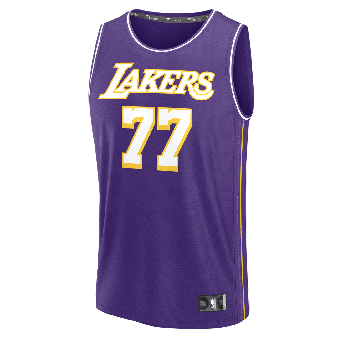 Luka Dončić Los Angeles Lakers Fanatics Youth Fast Break Jersey - Statement Edition - Purple