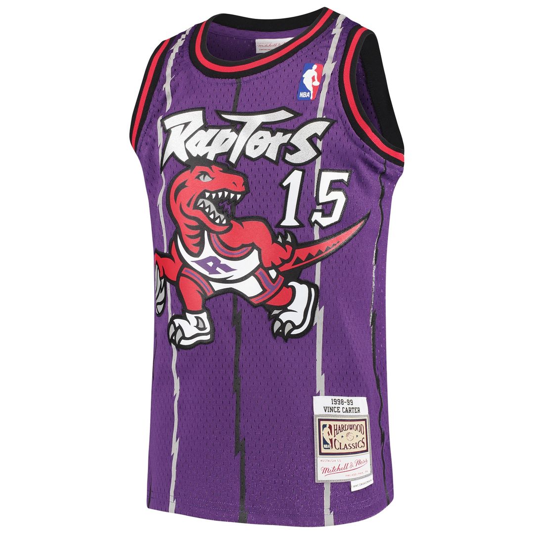 Vince Carter Toronto Raptors Mitchell & Ness Youth 1998/99 Hardwood Classics Swingman Throwback Jersey - Purple