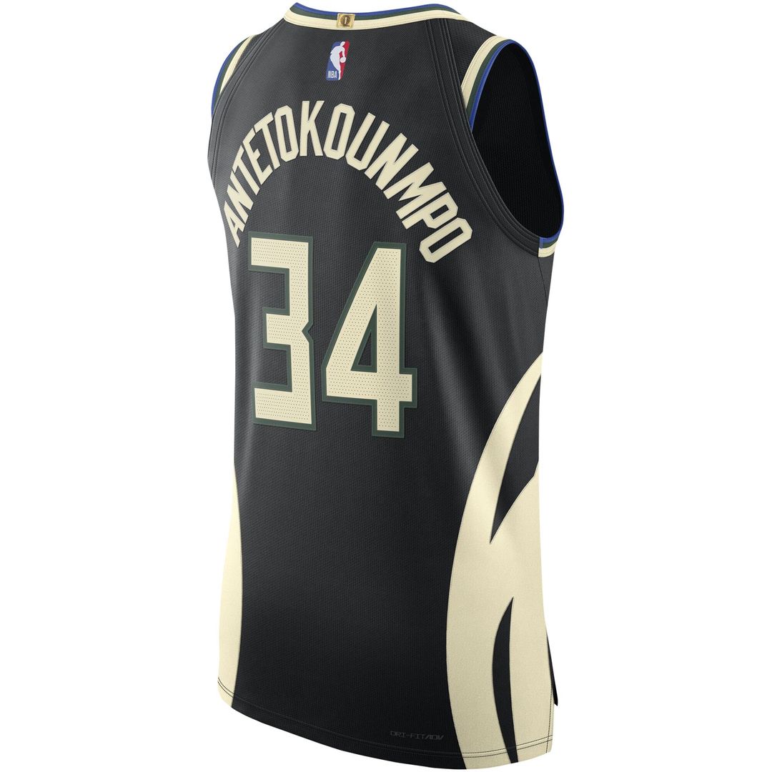 Giannis Antetokounmpo Milwaukee Bucks Jordan Brand Player Authentic Jersey - Statement Edition - Black