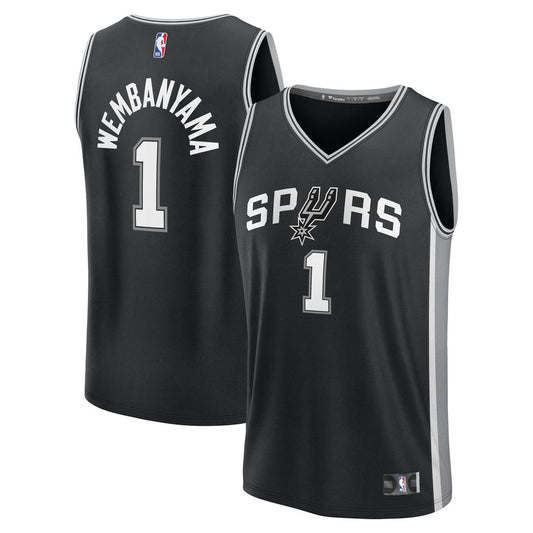 Victor Wembanyama San Antonio Spurs Fanatics Fast Break Player Replica Jersey - Icon Edition - Black