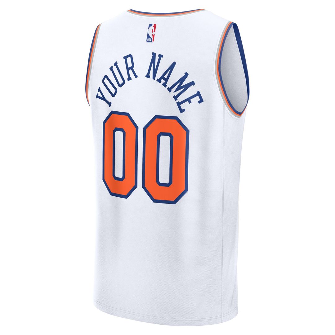 New York Knicks Fanatics Youth Fast Break Custom Replica Jersey - Blue - Icon Edition