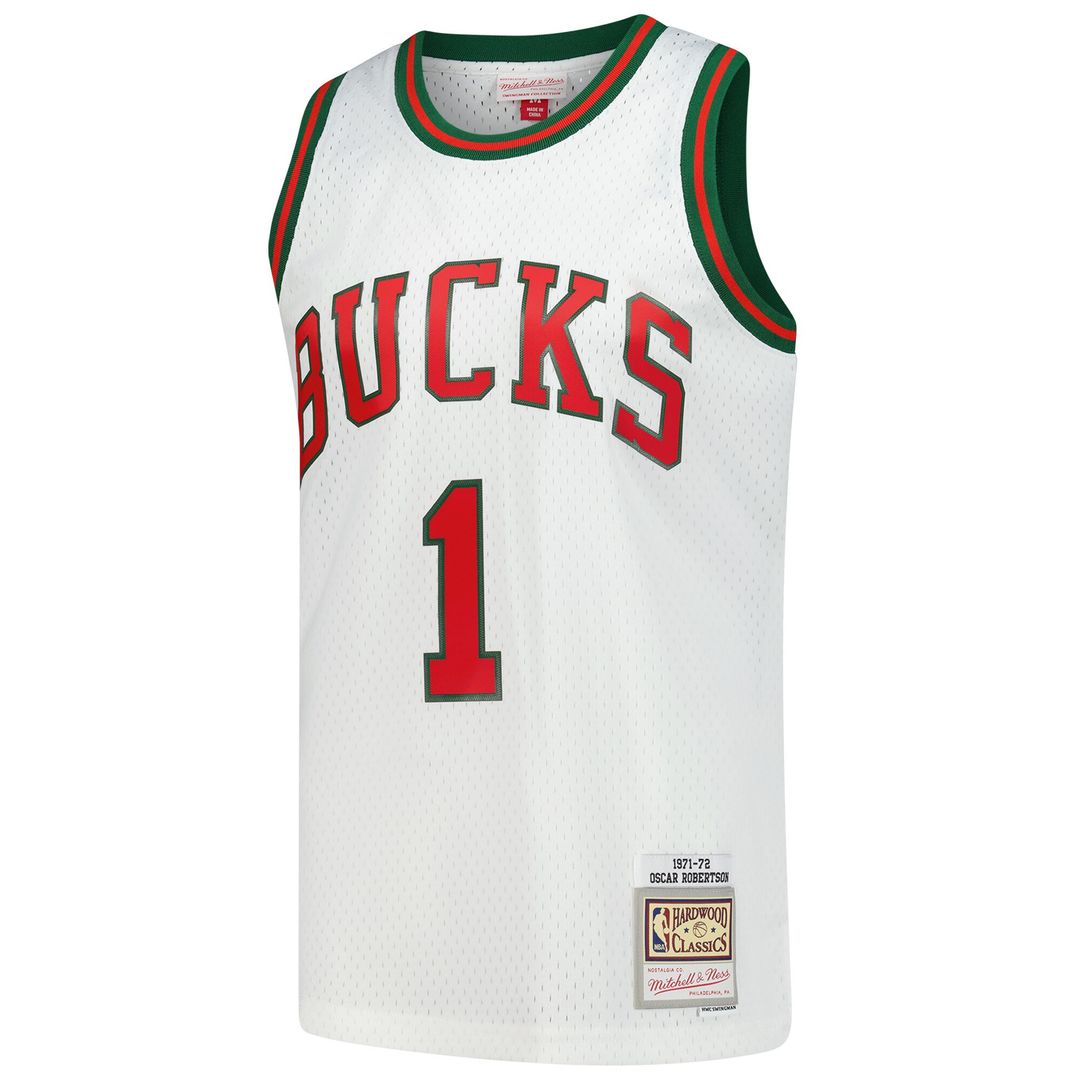 Oscar Robertson Milwaukee Bucks Mitchell & Ness 1971/72 Hardwood Classics Swingman Jersey - Green