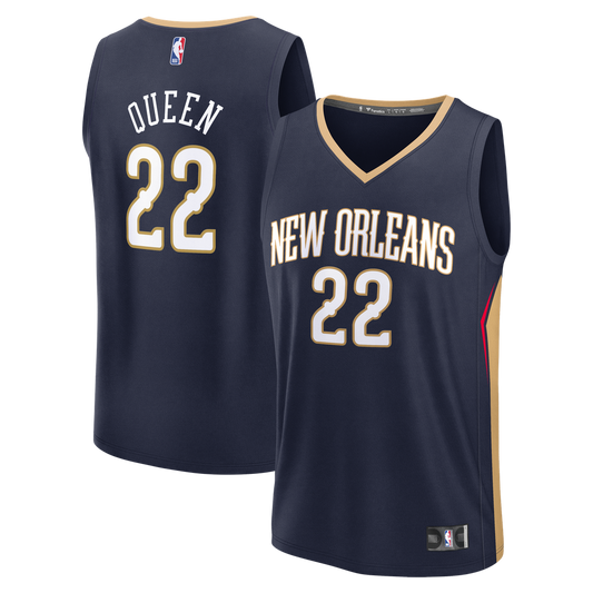 Derik Queen New Orleans Pelicans Fanatics Fast Break Replica Jersey - Icon Edition - Navy