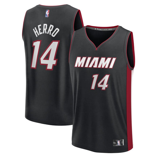 Tyler Herro Miami Heat Fanatics Fast Break Player Replica Jersey - Black - Icon Edition