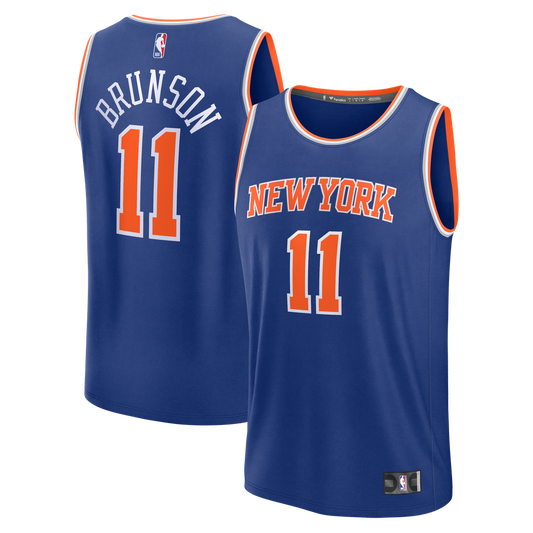 Jalen Brunson New York Knicks Fanatics Youth Fast Break Player Replica Jersey - Icon Edition - Blue
