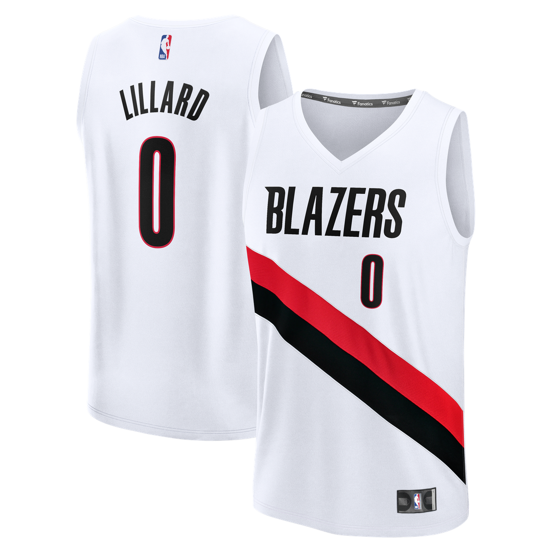 Damian Lillard Portland Trail Blazers Fanatics Youth Fast Break Replica Jersey - White - Association Edition