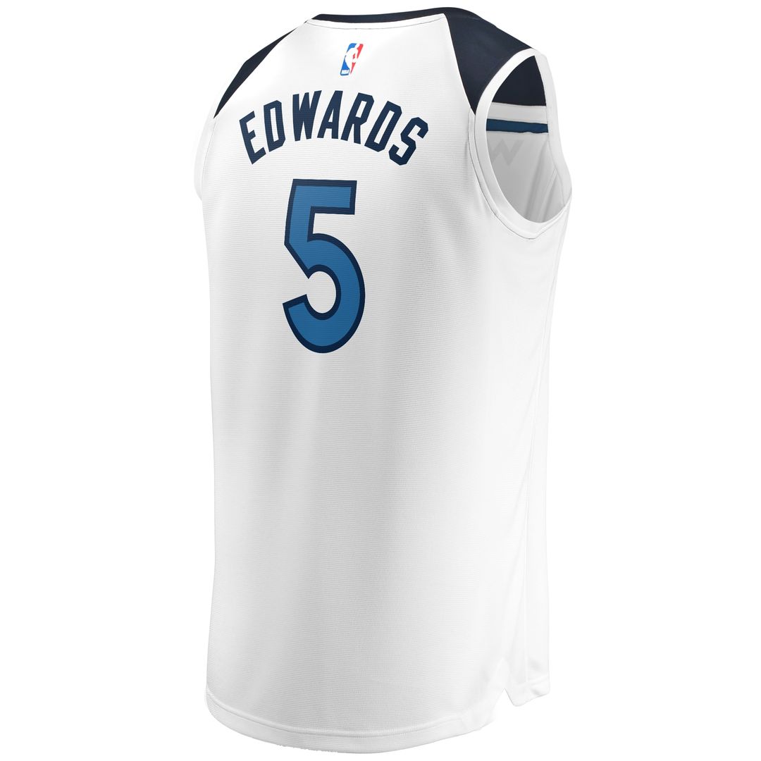 Anthony Edwards Minnesota Timberwolves Fanatics Fast Break Player Replica Jersey - Association Edition - White