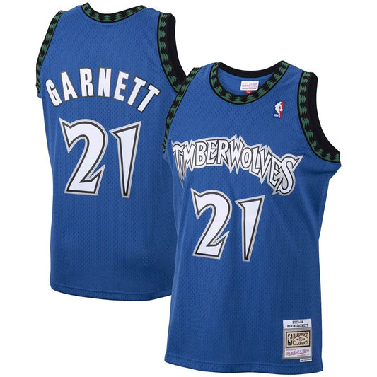 Kevin Garnett Minnesota Timberwolves Mitchell & Ness Big & Tall 2003/04 Hardwood Classics Swingman Jersey - Blue