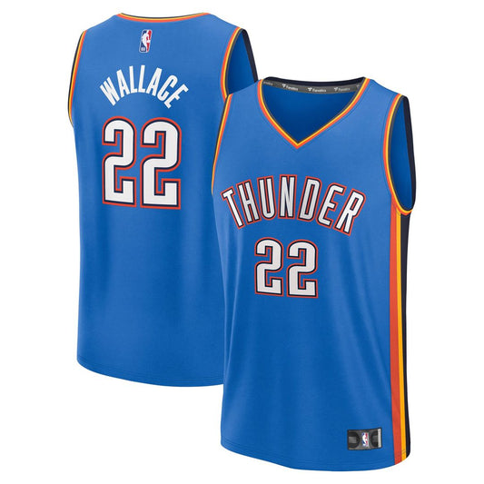 Cason Wallace Oklahoma City Thunder Fanatics Fast Break Player Replica Jersey - Icon Edition - Blue