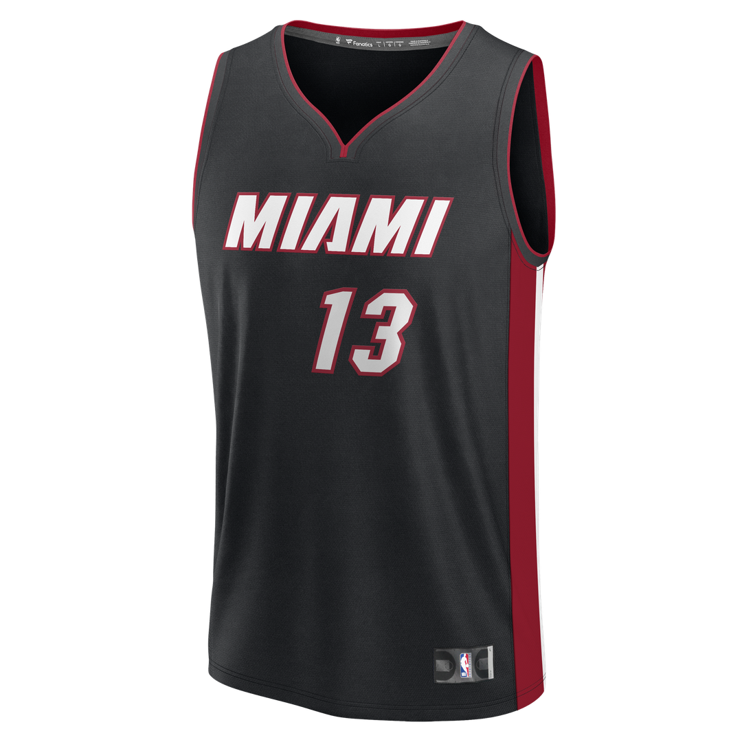 Bam Adebayo Miami Heat Fanatics Fast Break Replica Jersey - Icon Edition - Black