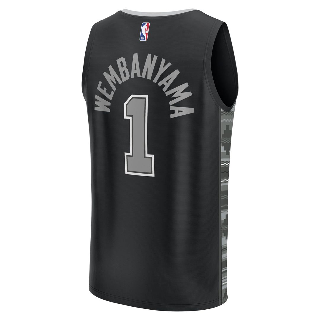 Victor Wembanyama San Antonio Spurs Fanatics Fast Break Player Replica Jersey - Statement Edition - Black