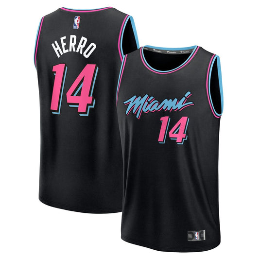 Tyler Herro Miami Heat Fanatics 2025/26 City Edition Fast Break Jersey - Black