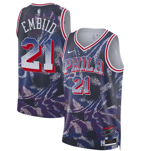 Joel Embiid Philadelphia 76ers Nike Unisex 2025 Select Series Player Swingman Jersey - Navy