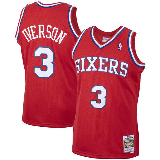 Allen Iverson Philadelphia 76ers Mitchell & Ness 2002/03 Hardwood Classics Swingman Jersey - Red
