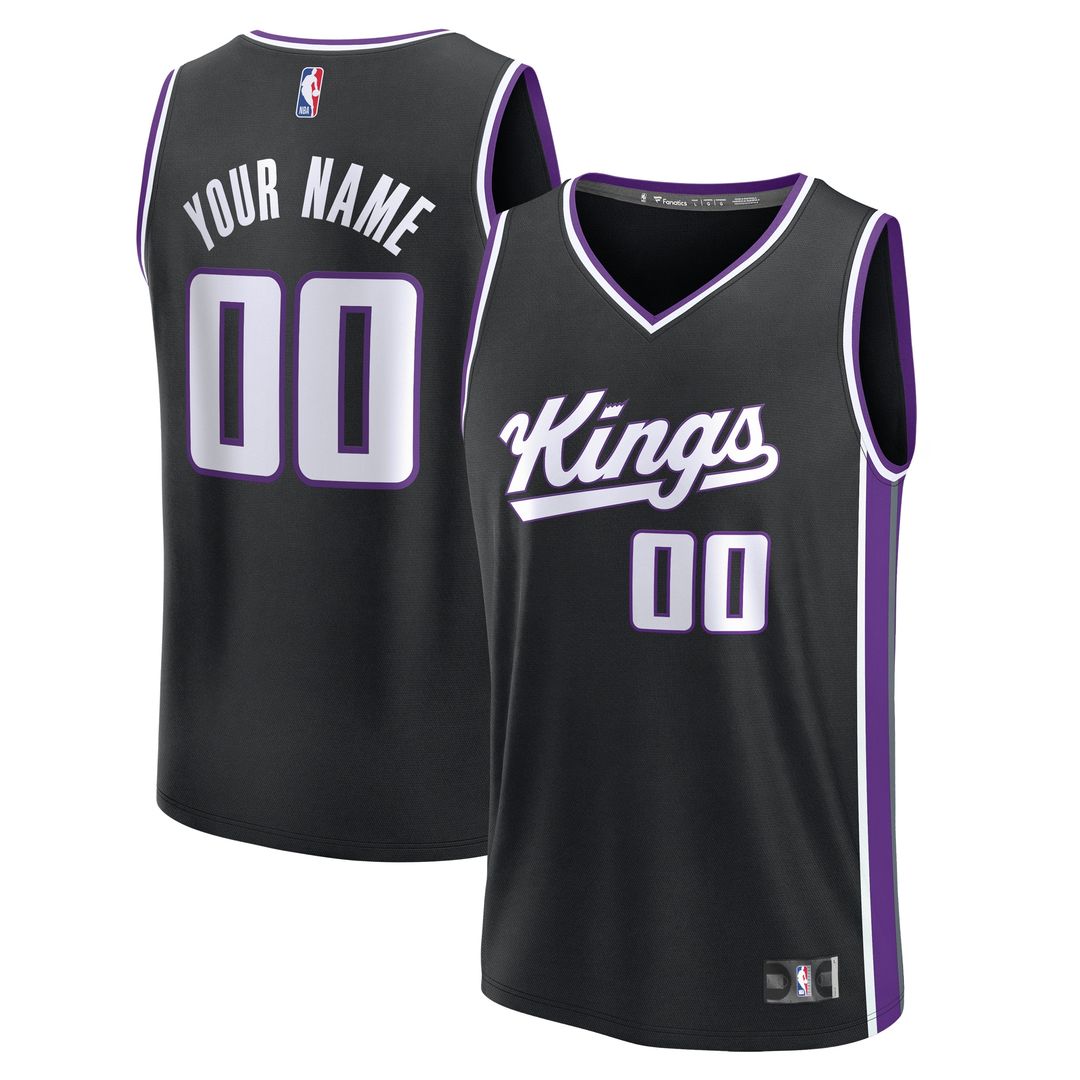 Sacramento Kings Fanatics Youth Fast Break Custom Replica Jersey - Purple - Statement Edition