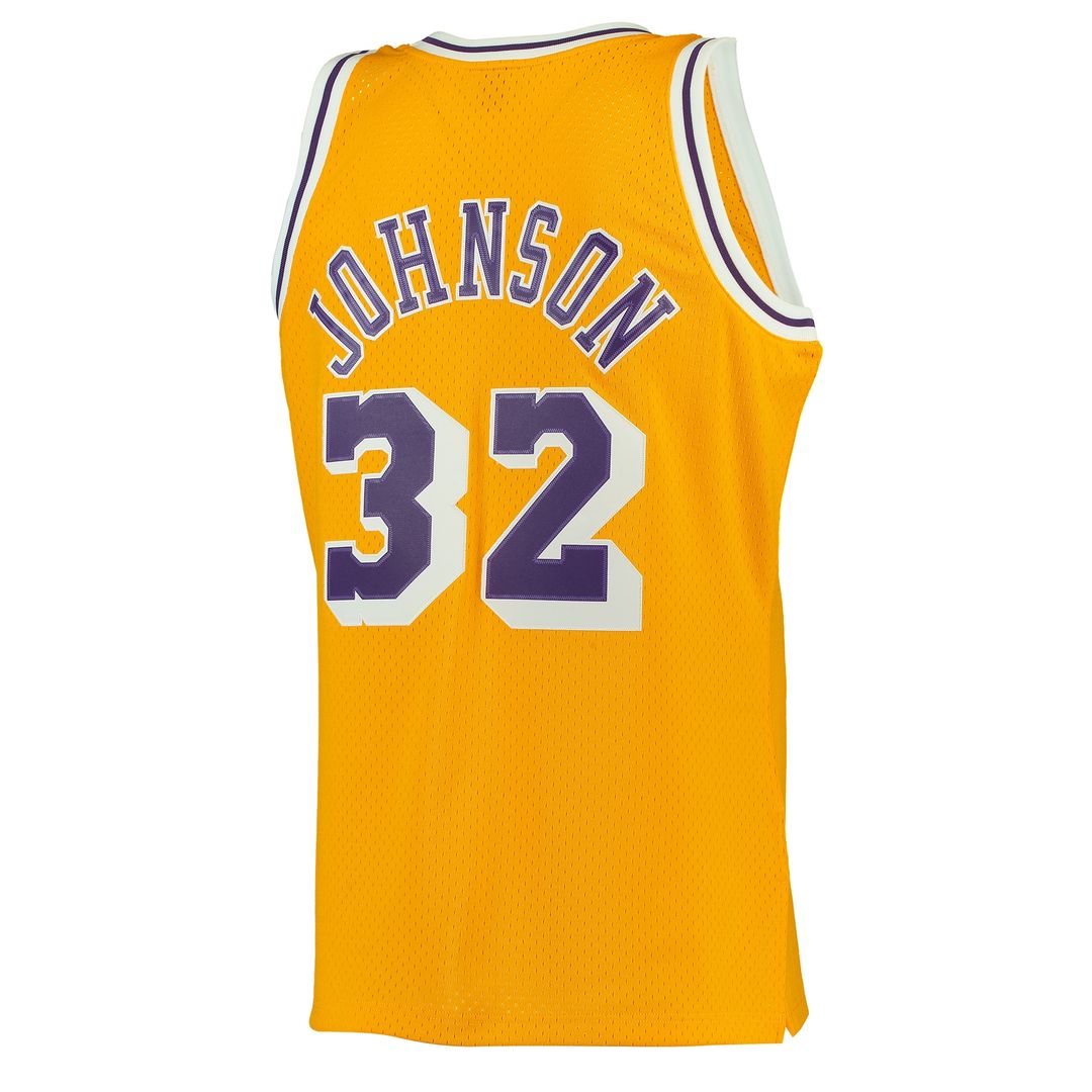 Magic Johnson Los Angeles Lakers Mitchell & Ness 1984/85 Hardwood Classics Swingman Jersey - Purple