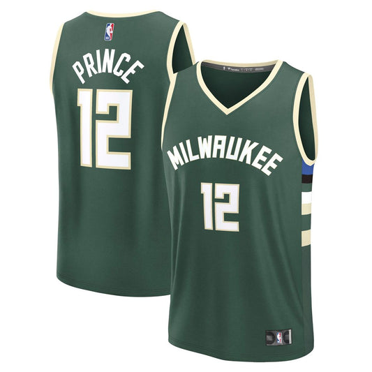 Taurean Prince Milwaukee Bucks Fanatics Fast Break Player Replica Jersey - Icon Edition - Hunter Green