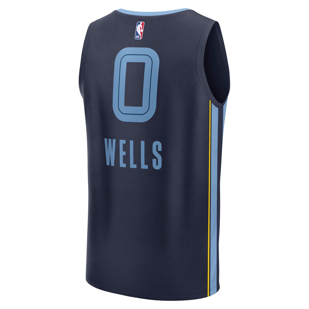 Jaylen Wells Memphis Grizzlies Fanatics Fast Break Player Replica Jersey - Icon Edition - Navy