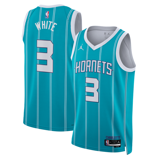 Coby White Charlotte Hornets Jordan Brand Unisex Swingman Jersey - Icon Edition - Teal