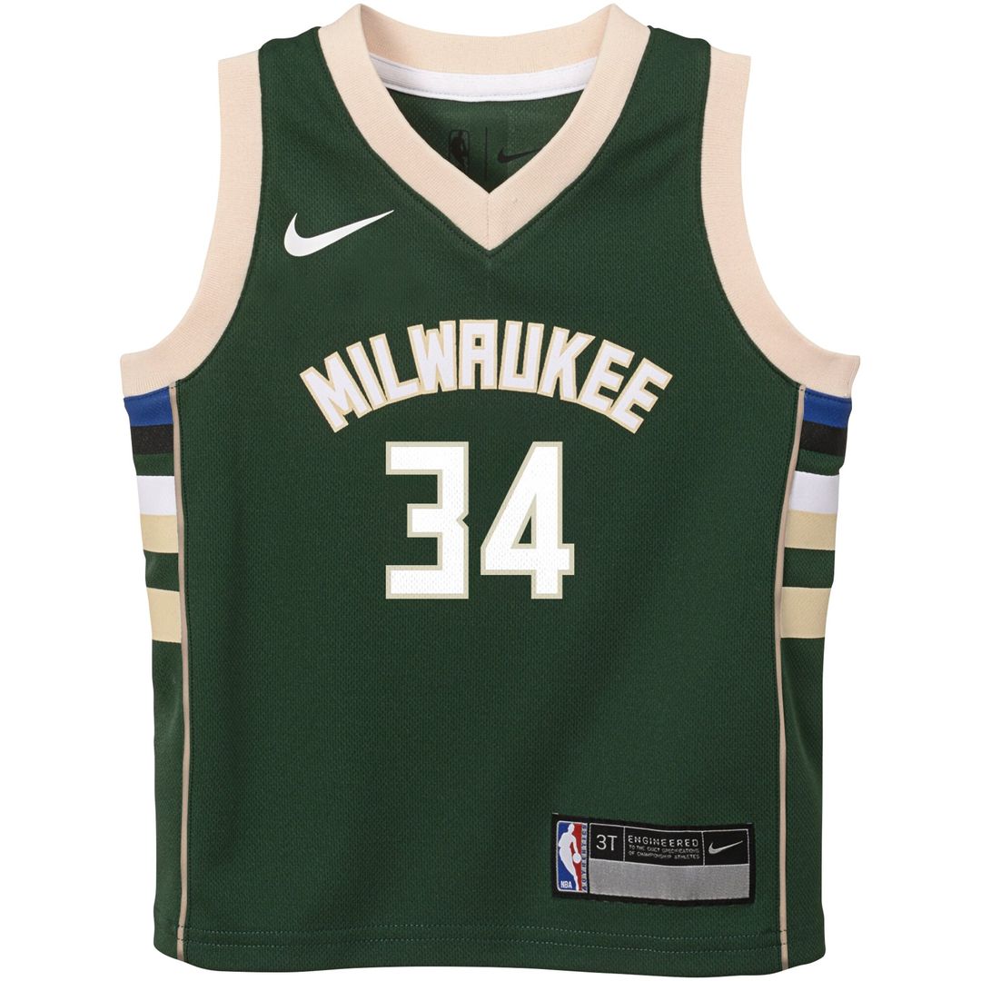 Giannis Antetokounmpo Milwaukee Bucks Nike Toddler Player Swingman Jersey - Icon Edition - Green