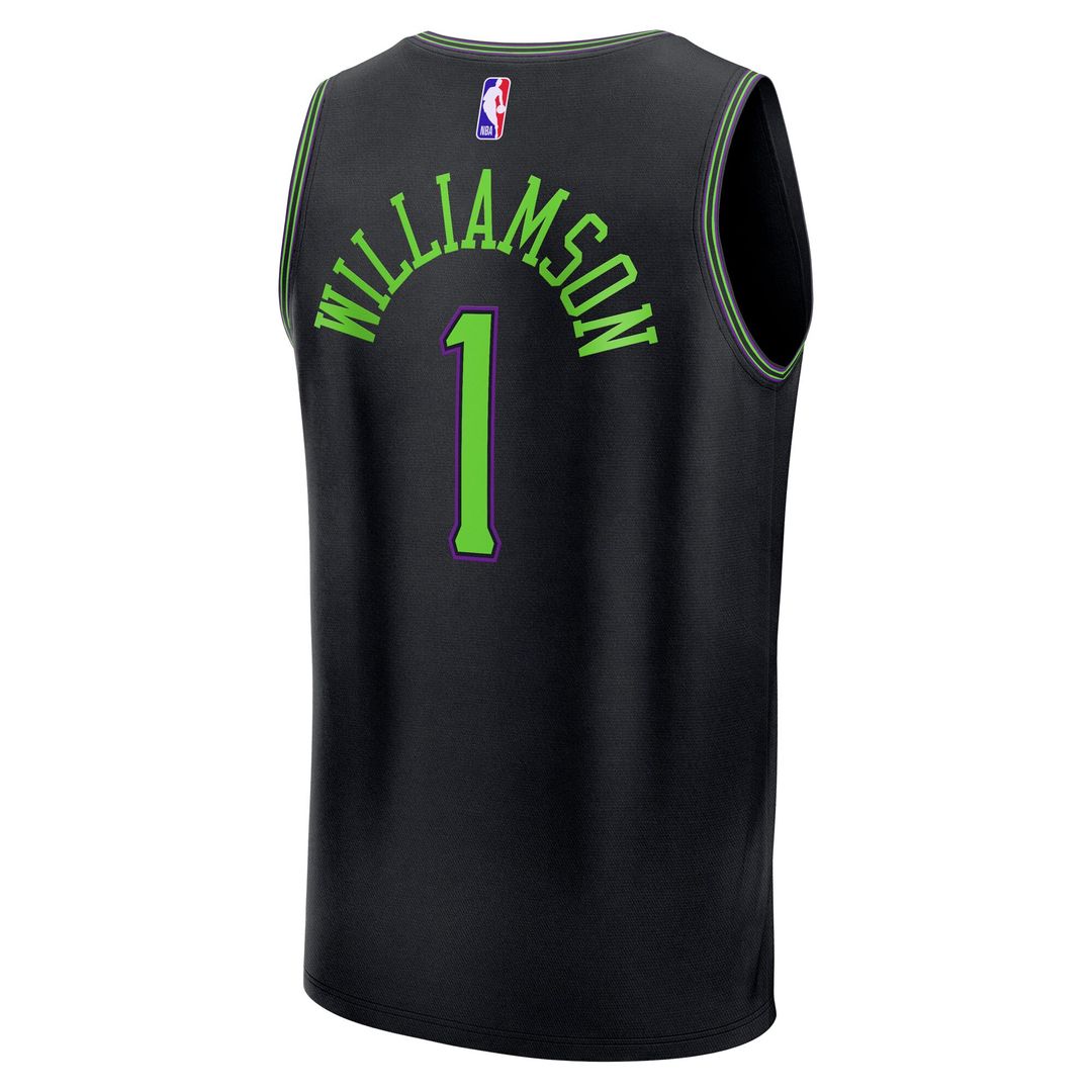 Zion Williamson New Orleans Pelicans Fanatics Youth Fast Break Jersey - City Edition - Black