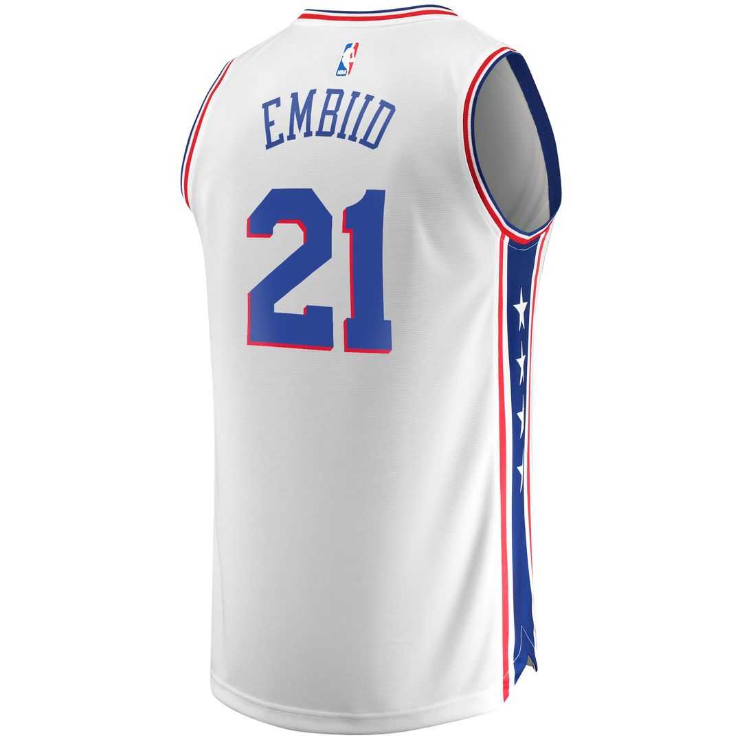 Joel Embiid Philadelphia 76ers Fanatics Replica Jersey - Association Edition - White
