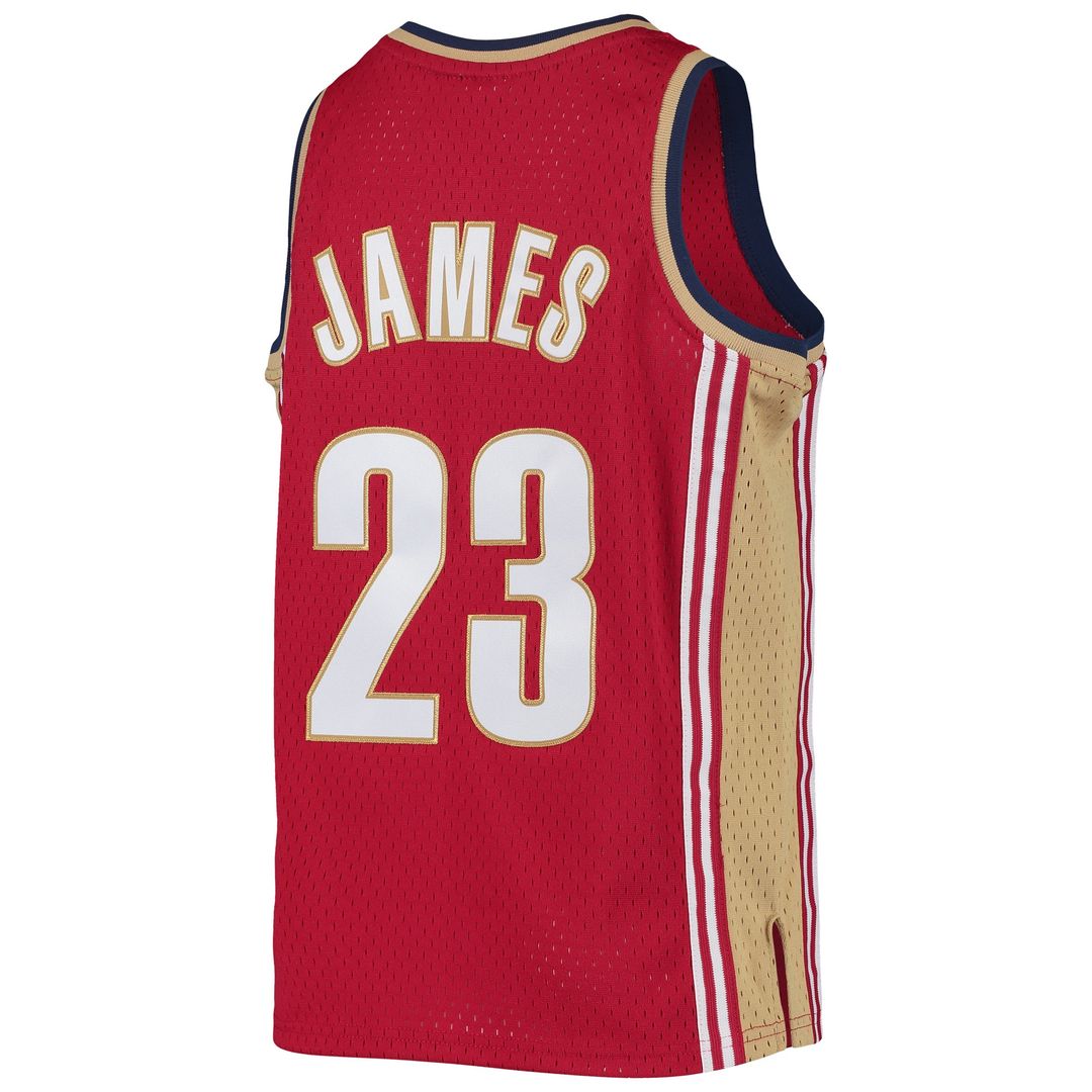 LeBron James Cleveland Cavaliers Mitchell & Ness Youth 2003 - 04 Hardwood Classics Swingman Jersey - Wine