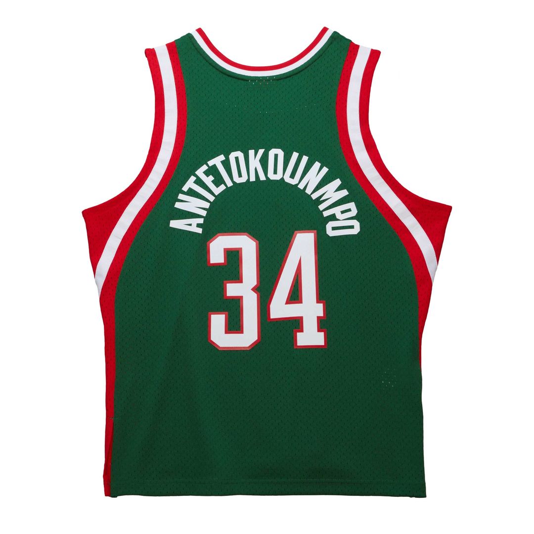 Giannis Antetokounmpo Milwaukee Bucks Mitchell & Ness 2014/15 Hardwood Classics Swingman Jersey - Red
